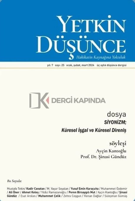 Yetkin Düşünce 25.Sayı Ocak-Şubat-Mart 2024