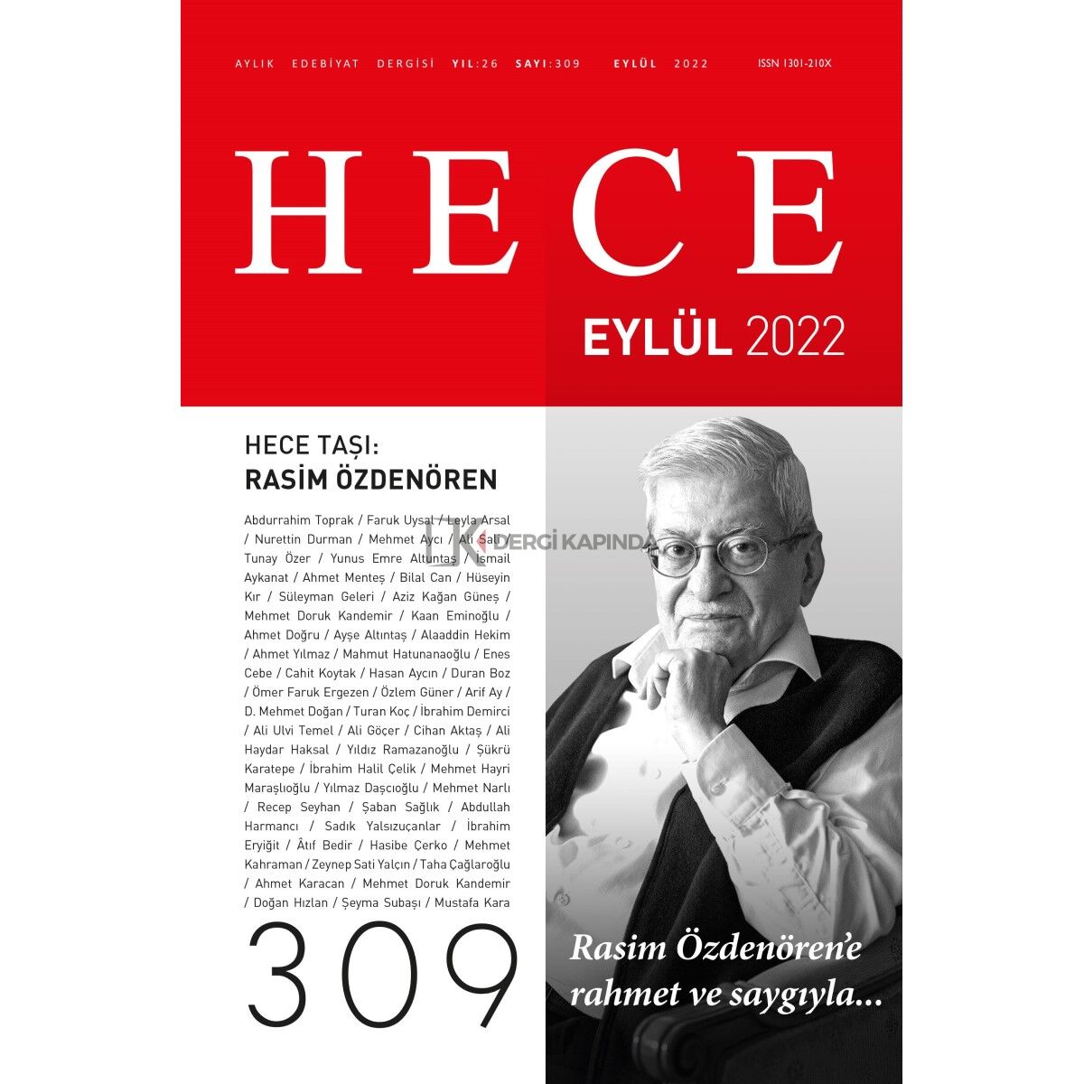 Hece 309.Sayı Eylül 2022