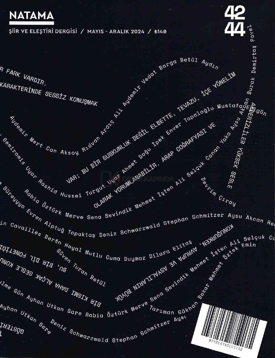 Natama Dergi 42-44.Sayı Mayıs-Aralık 2024
