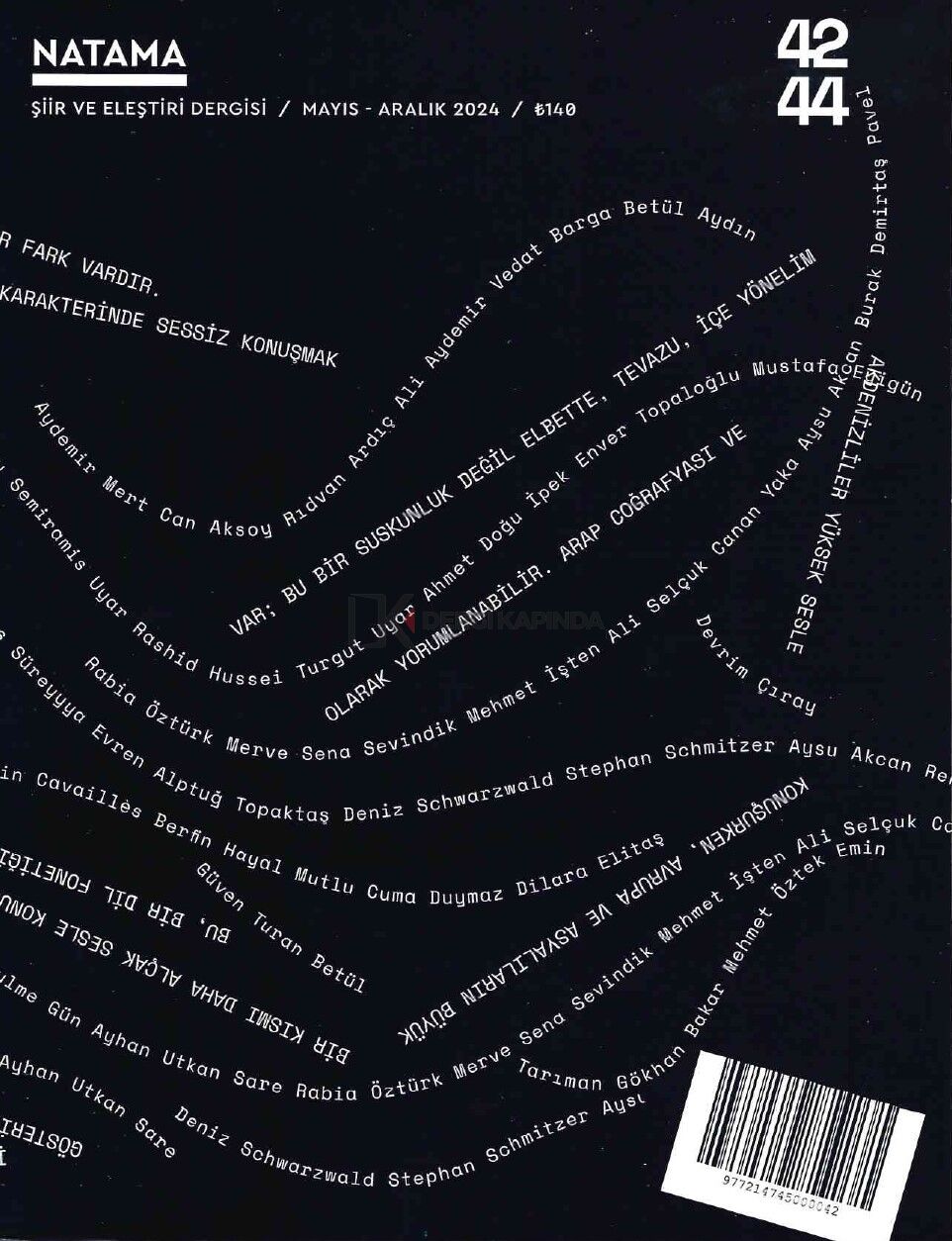 Natama Dergi 42-44.Sayı Mayıs-Aralık 2024