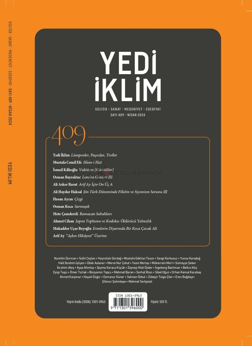 Yedi İklim 409.Sayı Nisan 2024