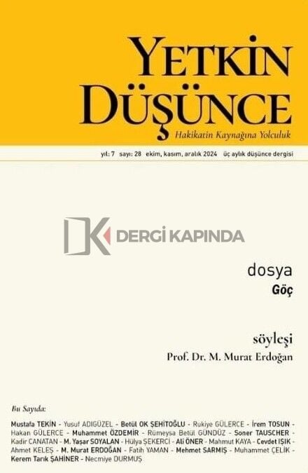 Yetkin Düşünce Dergi 28.Sayı Ekim-Kasım-Aralık 2024