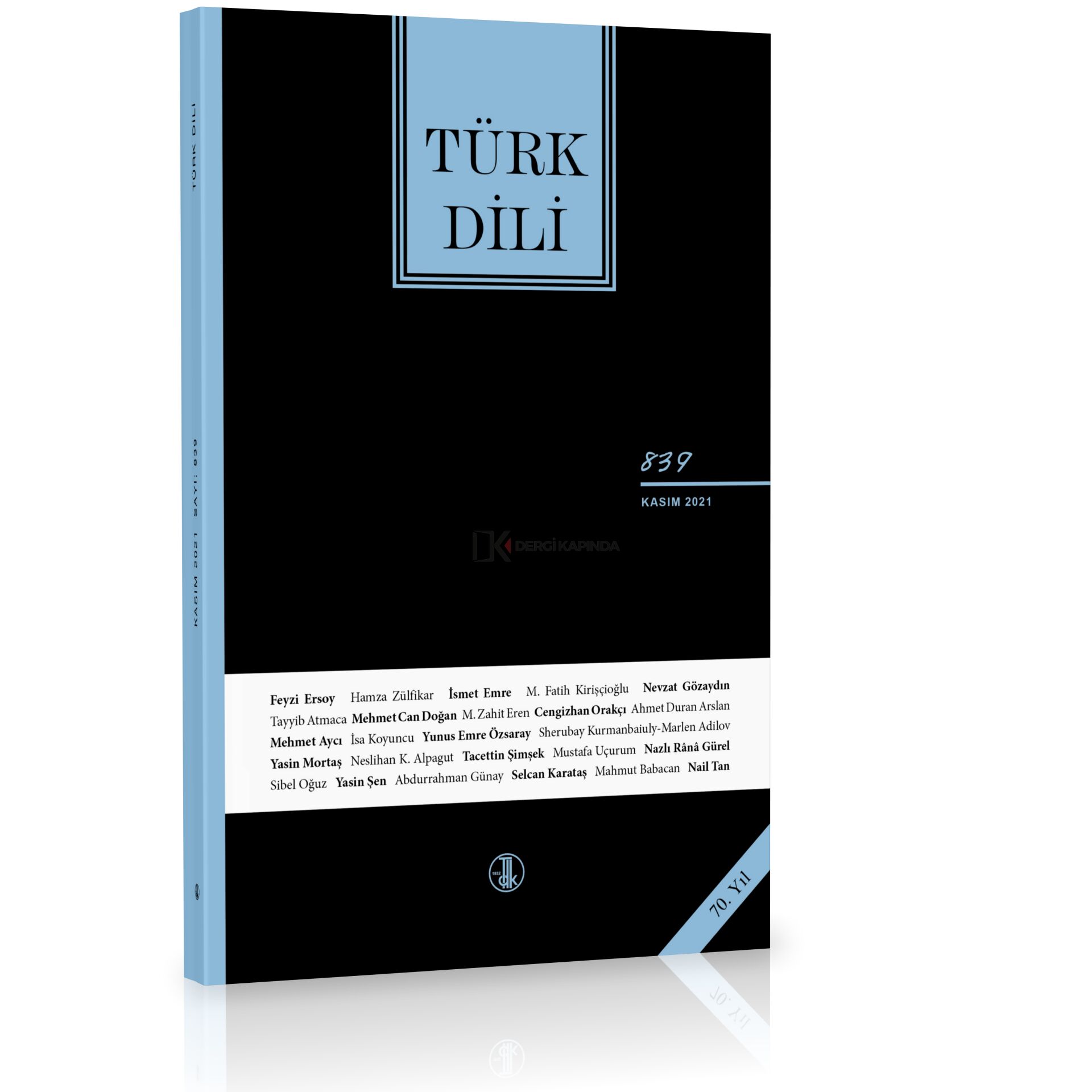 Türk Dili Dergisi 839. Sayı Kasım 2021