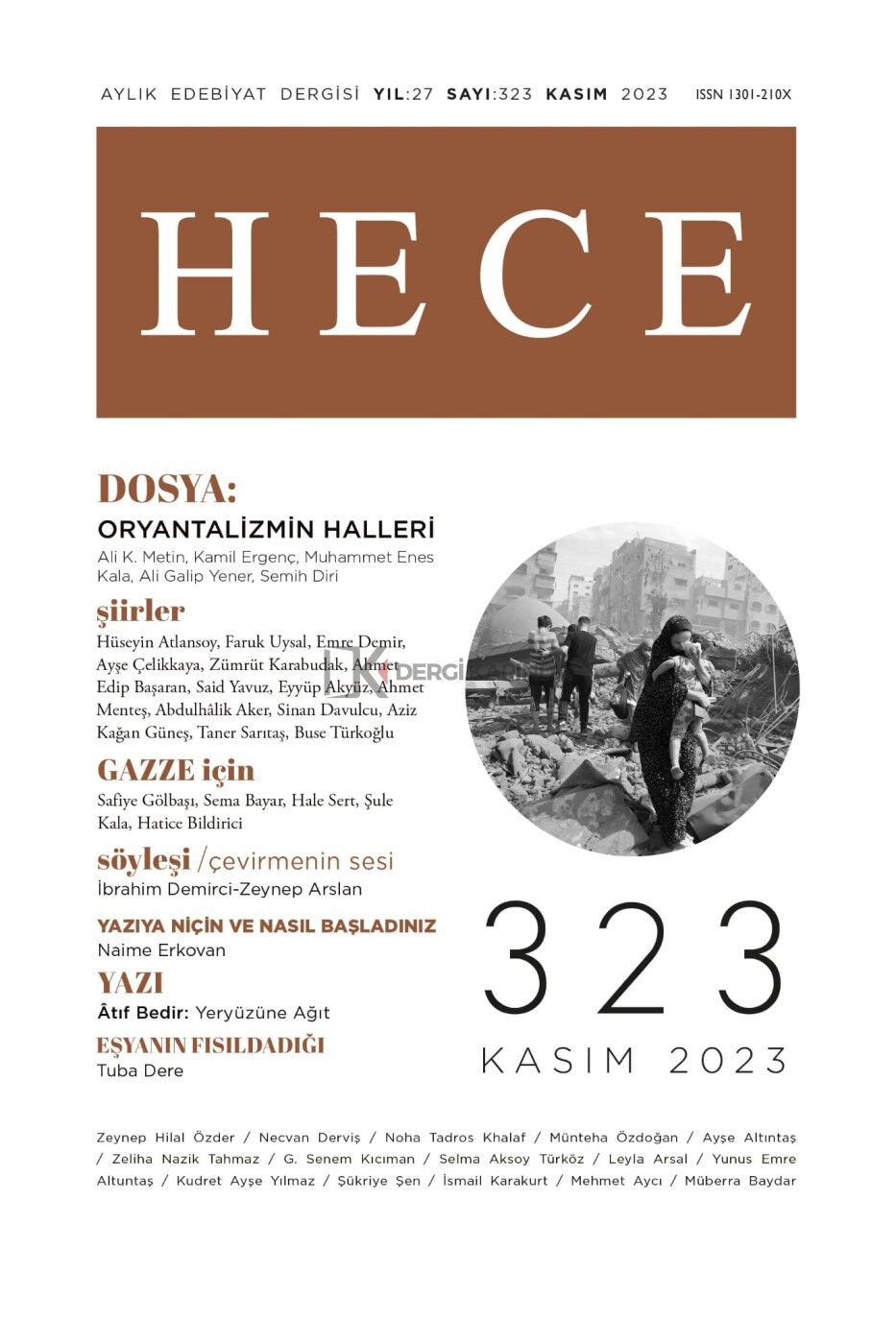Hece 323.Sayı Kasım 2023