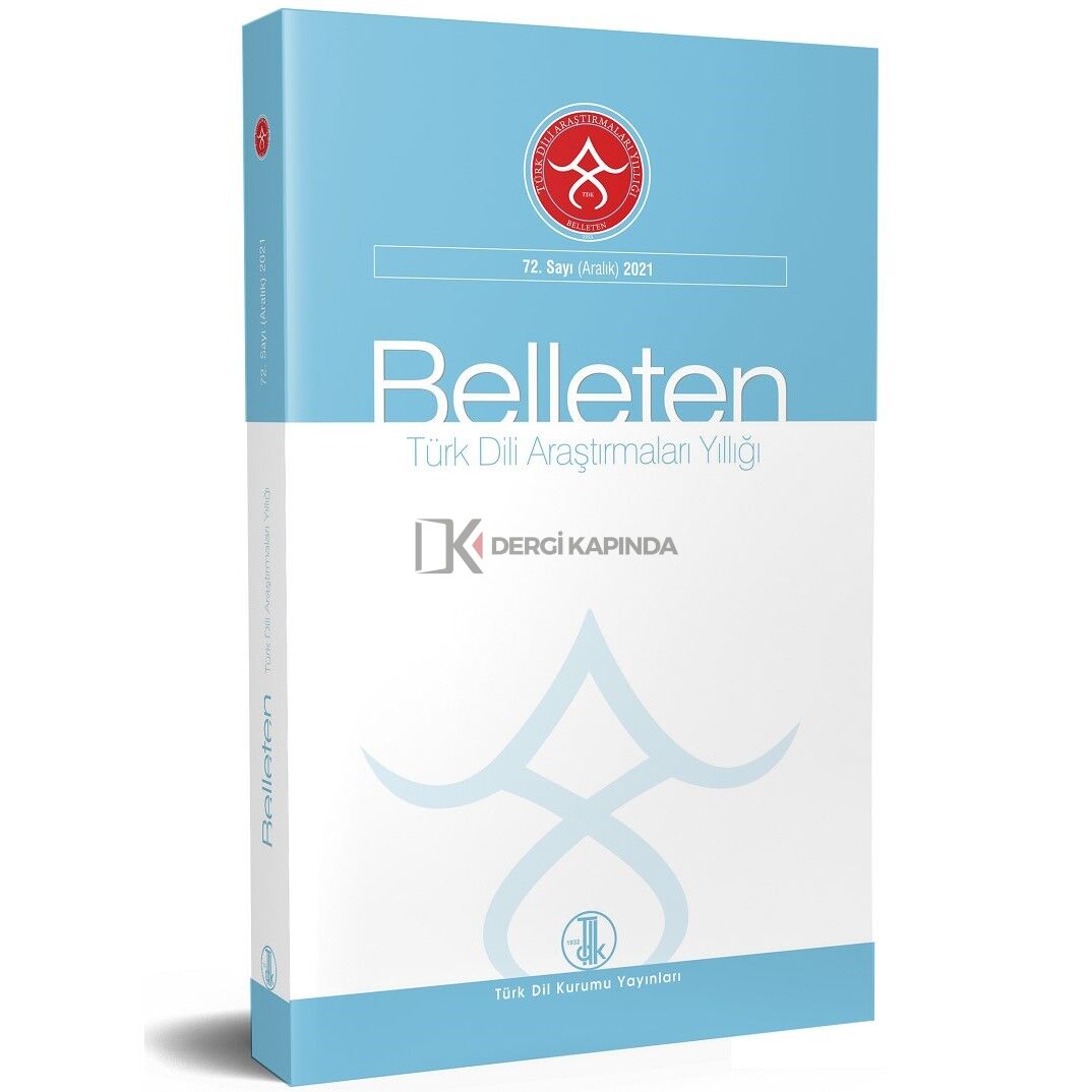 Türk Dili Araştırmaları Yıllığı Belleten 72. Sayı Aralık 2021