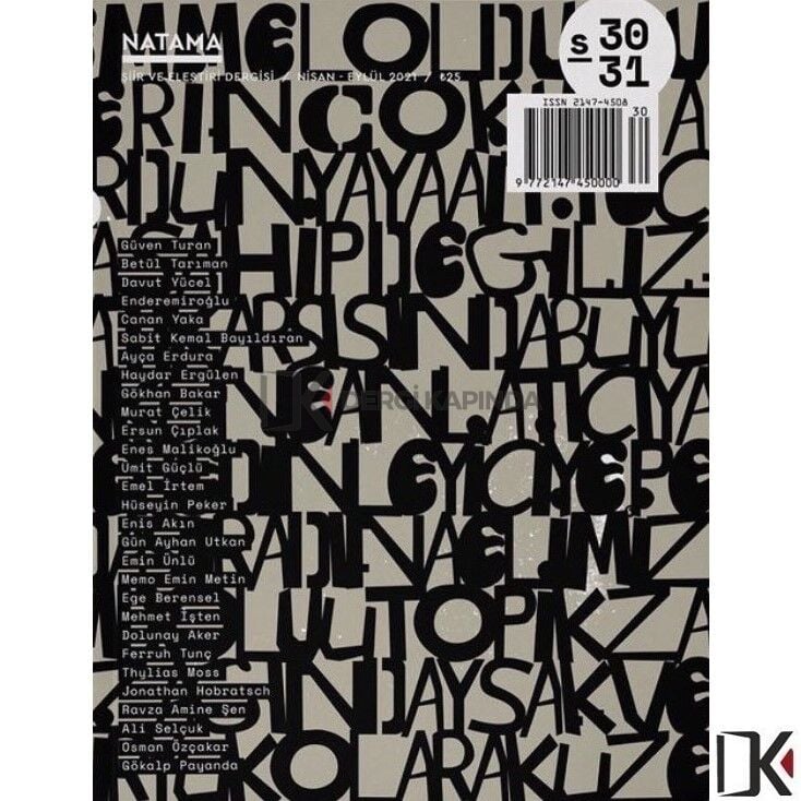 Natama 30-31.Sayı Nisan-Eylül 2021