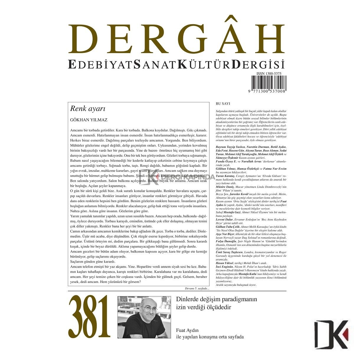 Dergâh 381.Sayı Kasım 2021