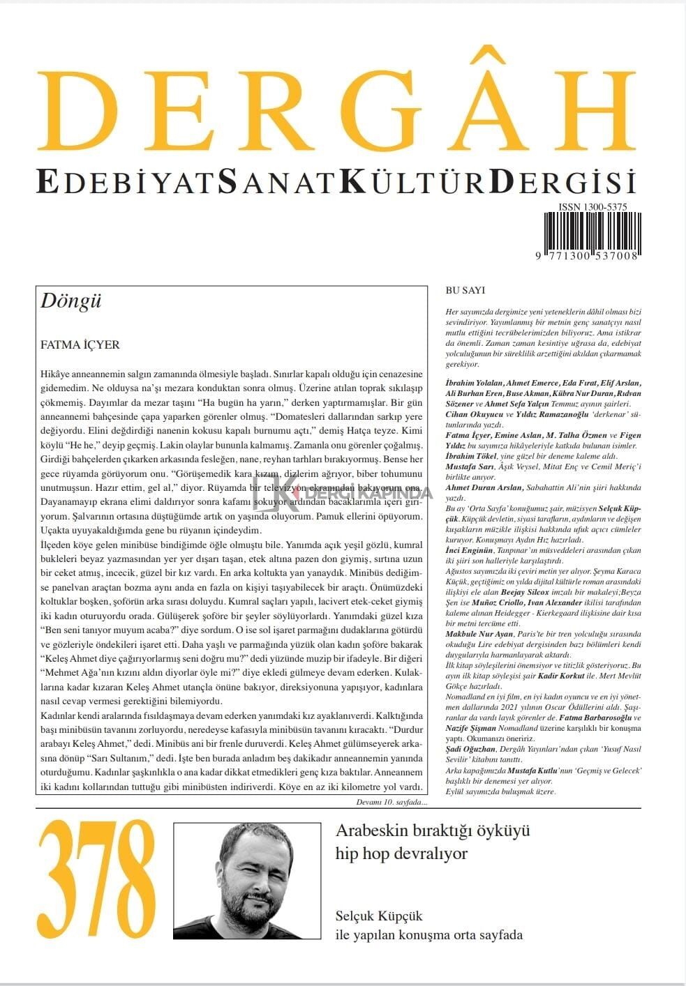 Dergâh 378.Sayı Ağustos 2021