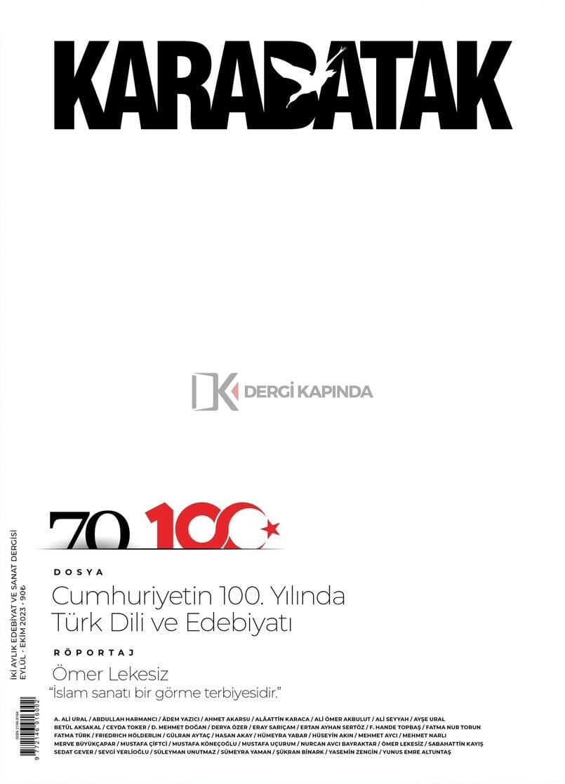 Karabatak 70.Sayı Eylül-Ekim 2023