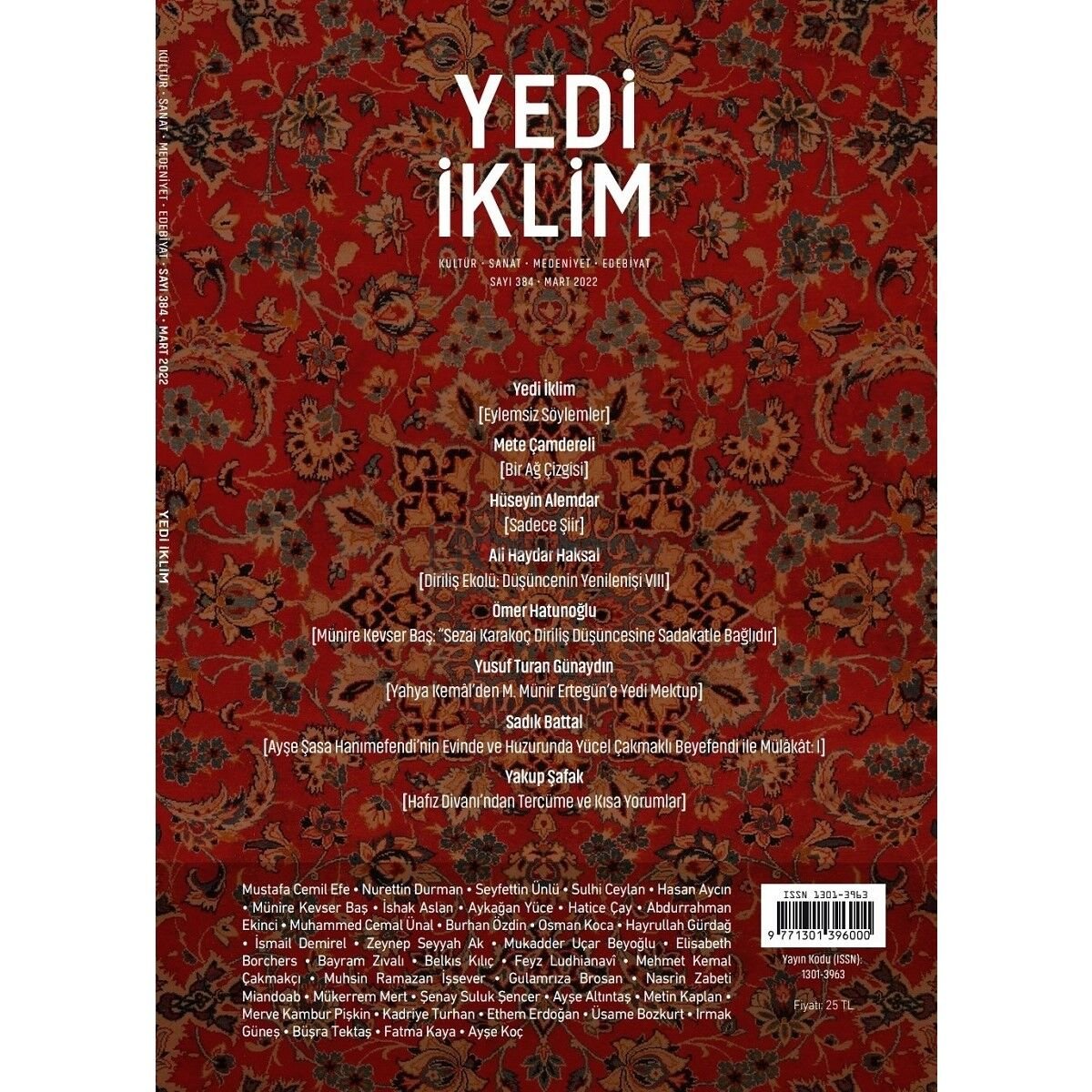 Yedi İklim 384.Sayı Mart 2022