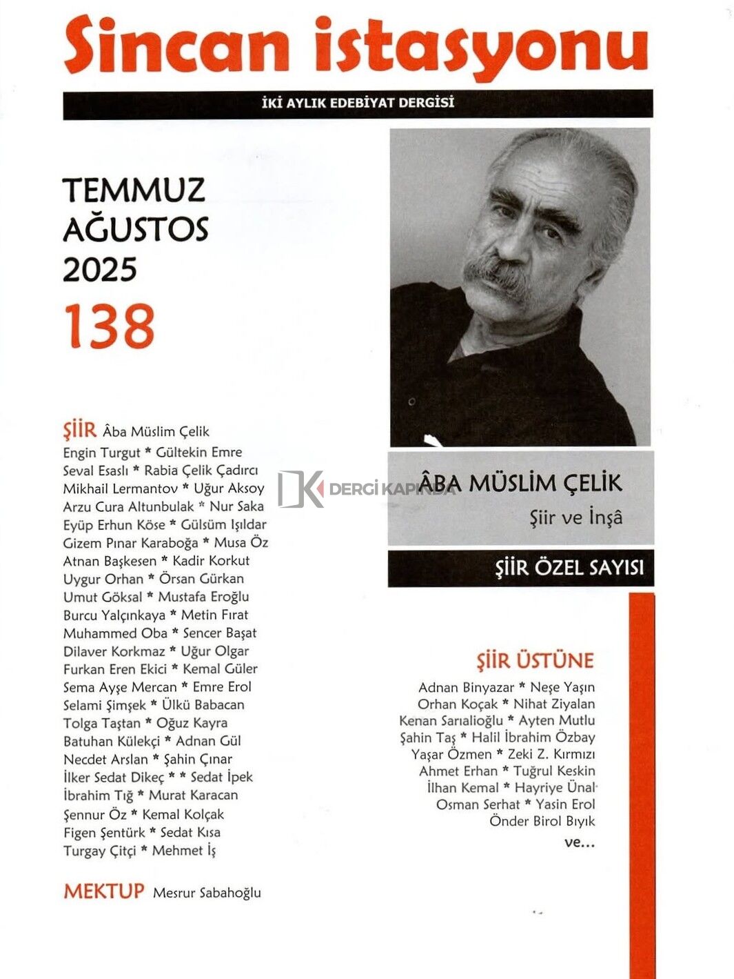 Sincan İstasyonu Dergi 138.Sayı Temmuz-Ağustos 2025
