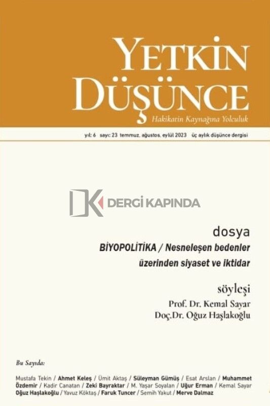 Yetkin Düşünce 23.Sayı Temmuz-Eylül 2023