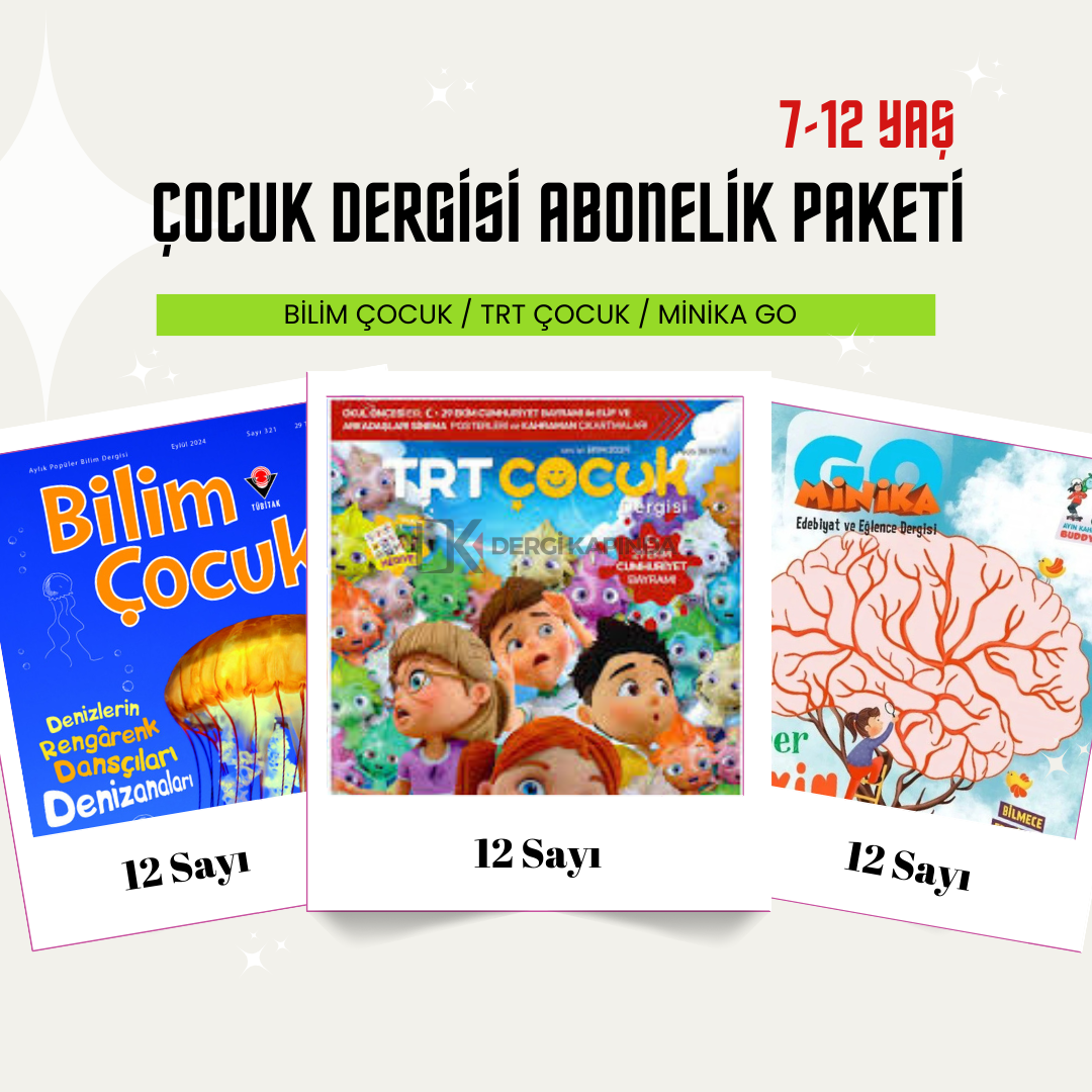 7-12 Yaş Çocuk Dergisi Abonelik Yıllık Paketi