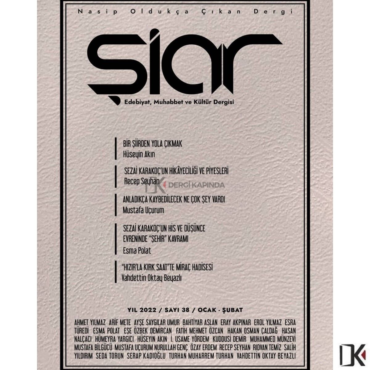 Şiar 38.Sayı Ocak-Şubat 2022