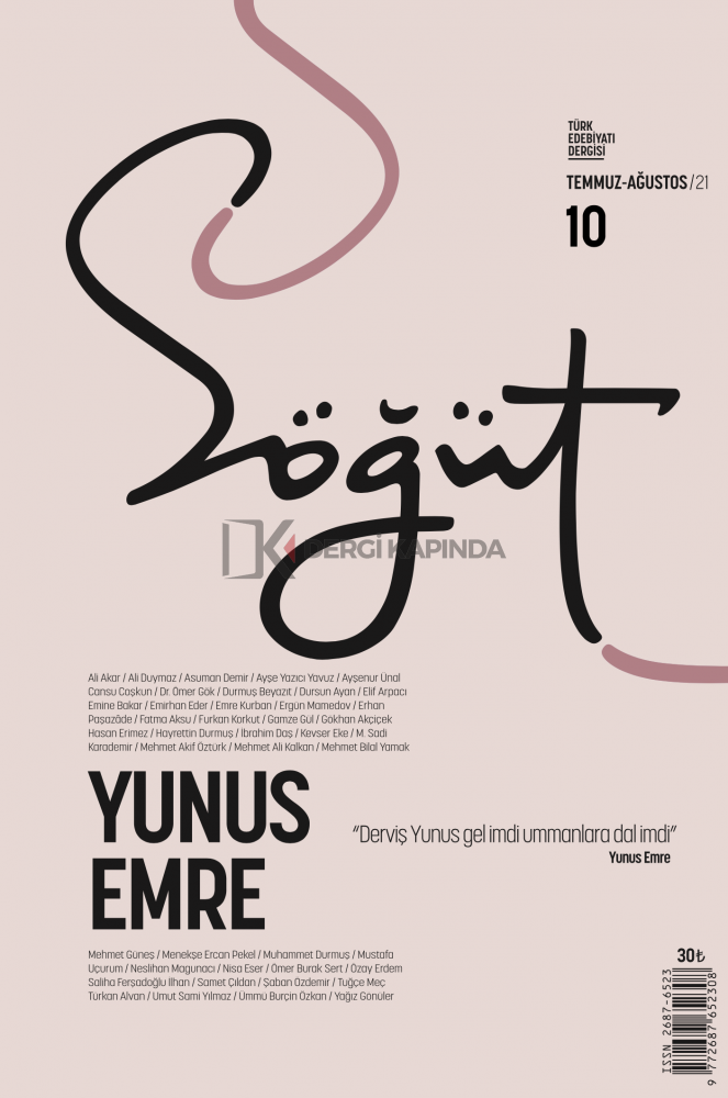 Söğüt 10.Sayı – Türk Edebiyatı Dergisi Temmuz-Ağustos 2021