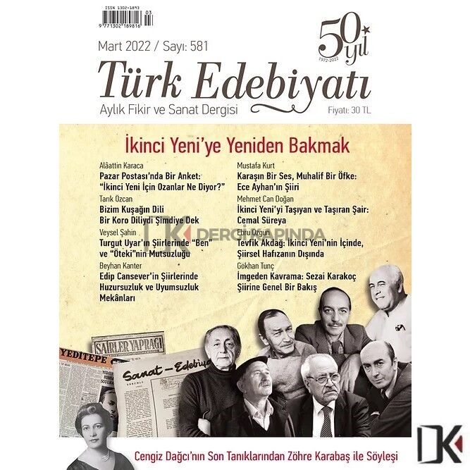 Türk Edebiyatı 581.Sayı Mart 2022