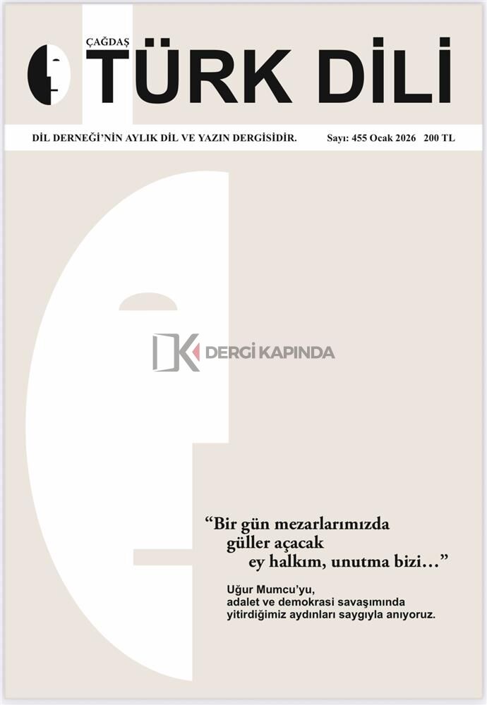 Çağdaş Türk Dili Dergisi 455.Sayı Ocak 2026