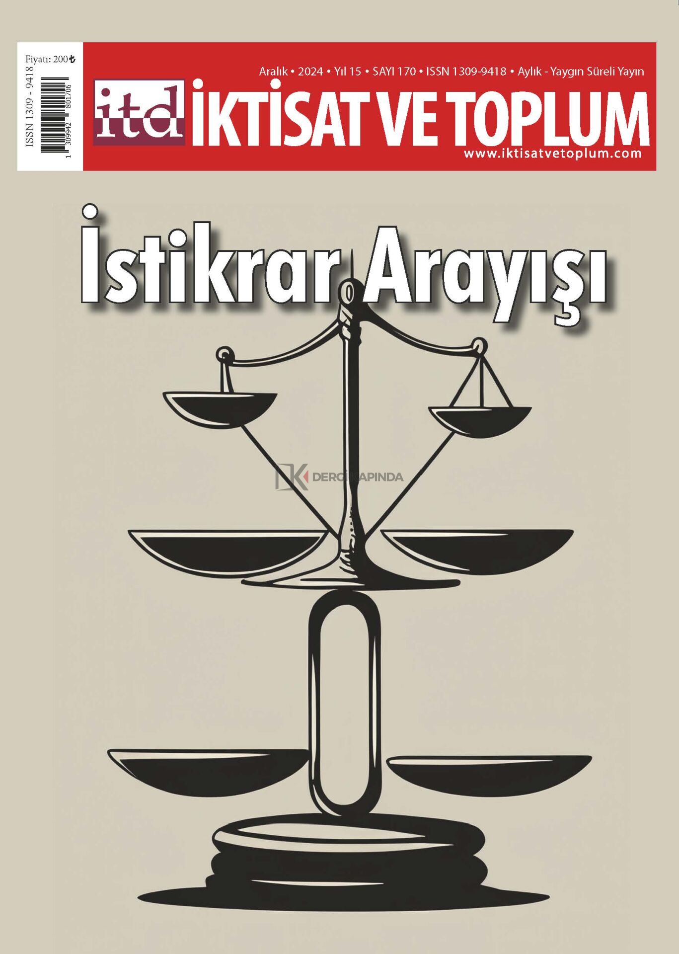 İktisat ve Toplum Dergi 170.Sayı Aralık 2024