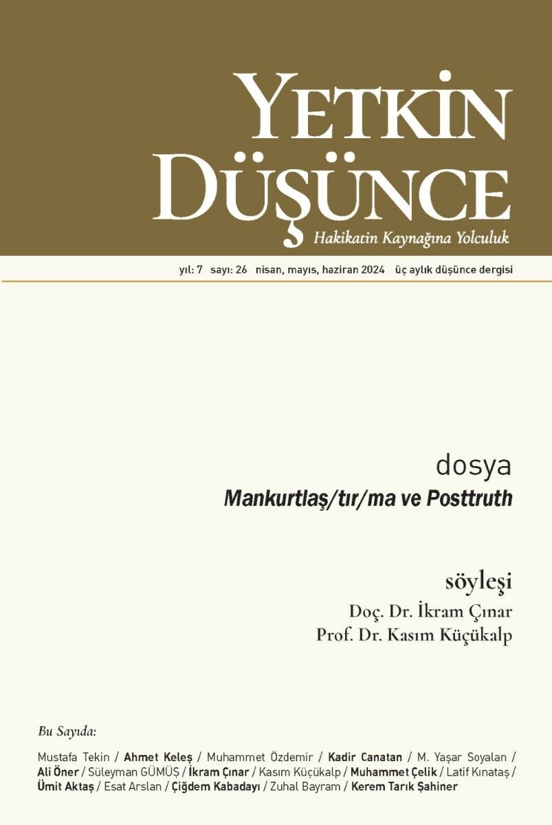 Yetkin Düşünce 26.Sayı Nisan-Mayıs-Haziran 2024