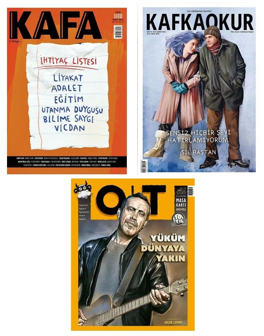 Kafa + Kafkaokur + OT Dergi Yıllık Abonelik (Mayıs 2025 - Nisan 2026)