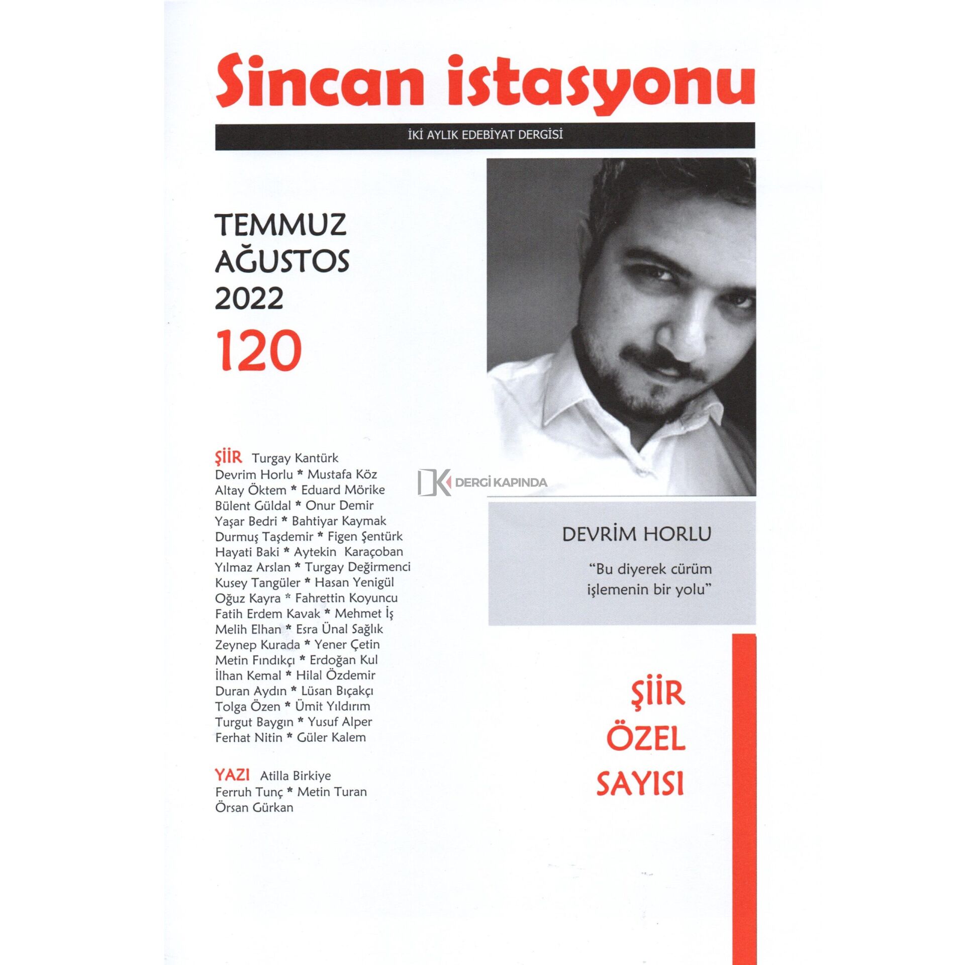 Sincan İstasyonu 120.sayı Temmuz-Ağustos 2022