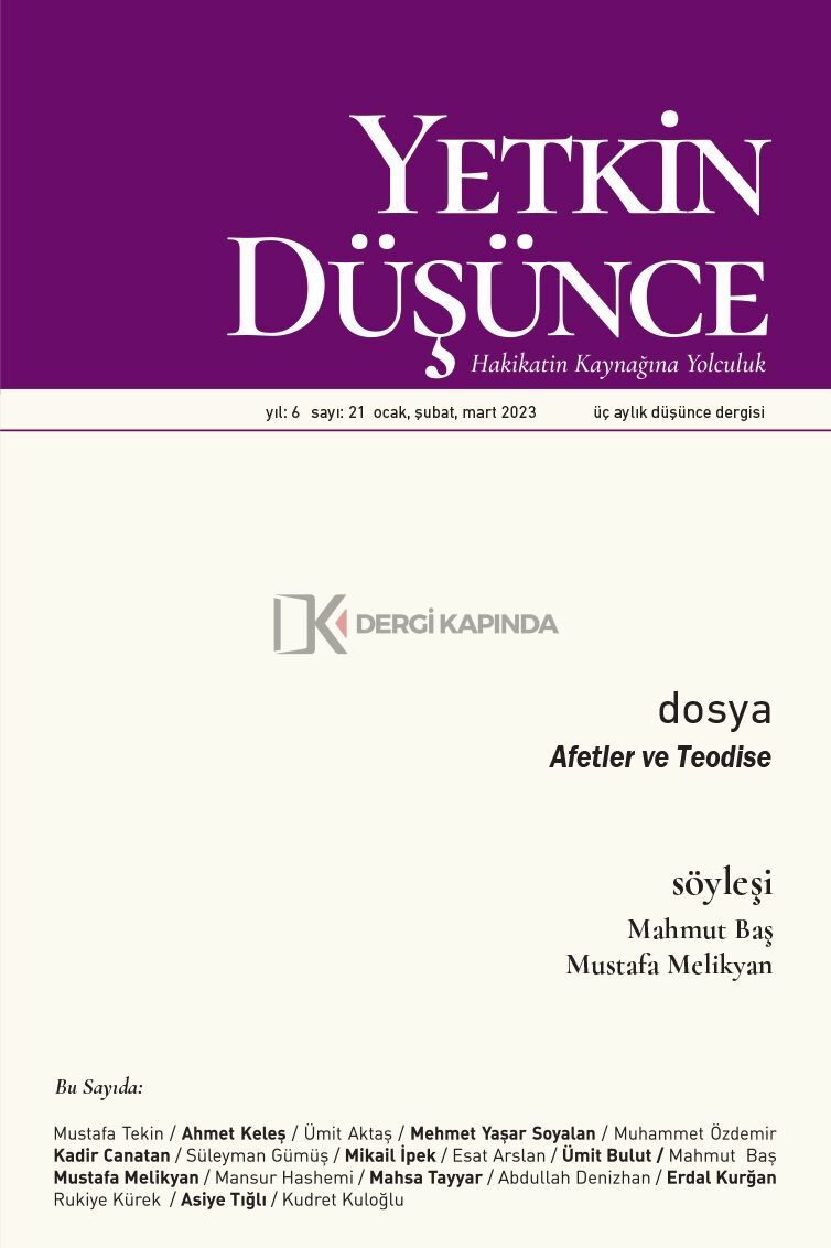 Yetkin Düşünce 21.Sayı Ocak-Mart 2023
