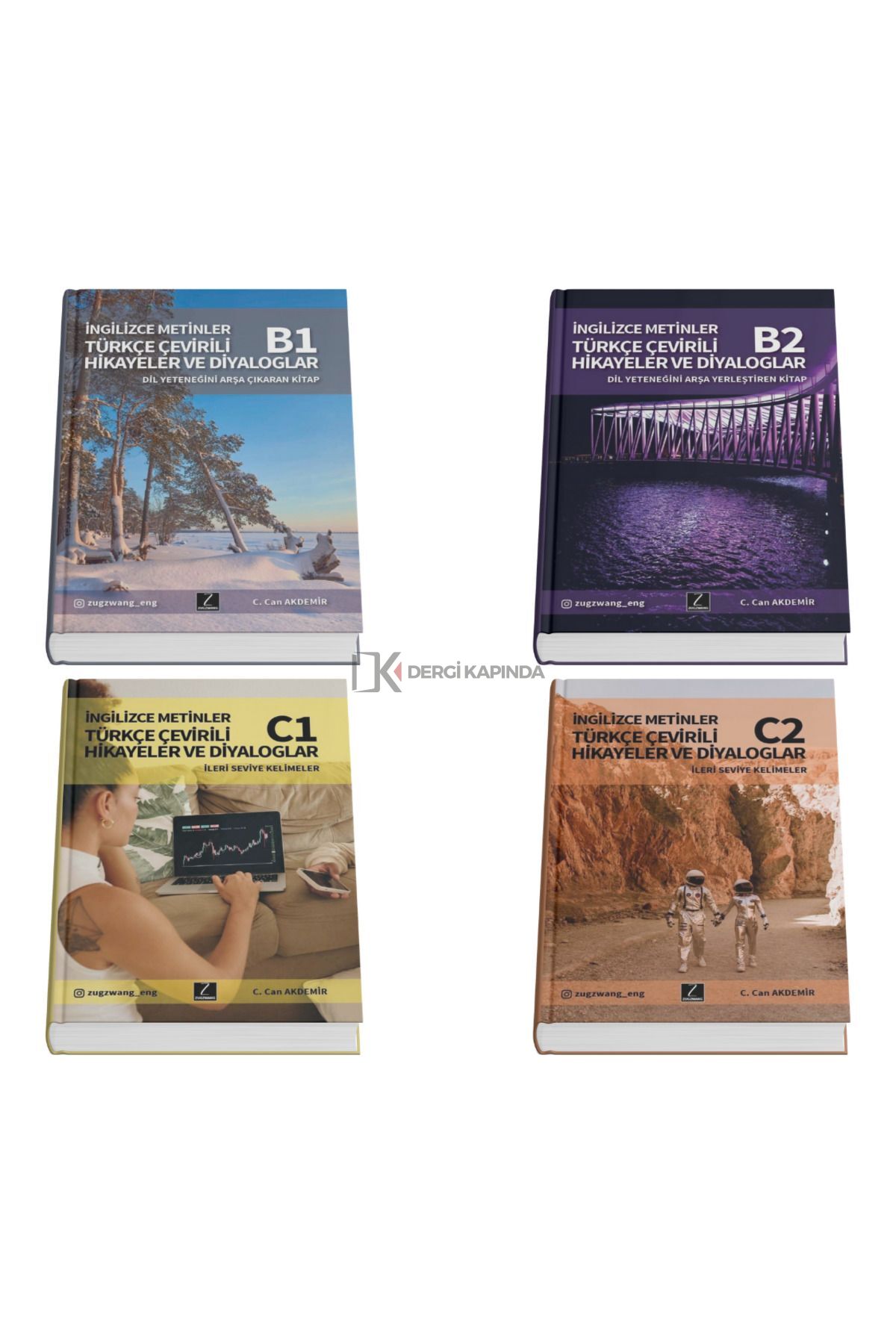 B1 + B2 + C1 + C2 İngilizce Okuma Kitapları 4'lü Set
