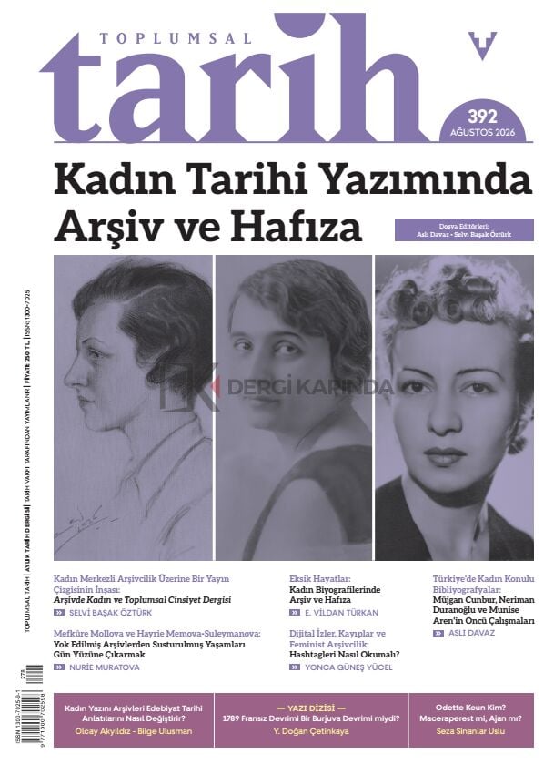 Toplumsal Tarih Dergi 392.Sayı Ağustos 2026