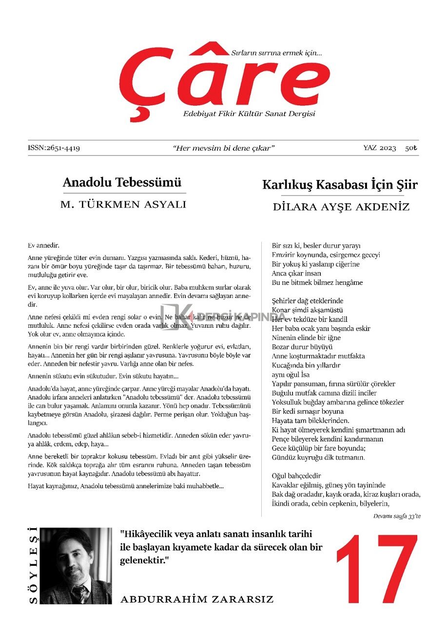 Çâre 17.Sayı Yaz 2023