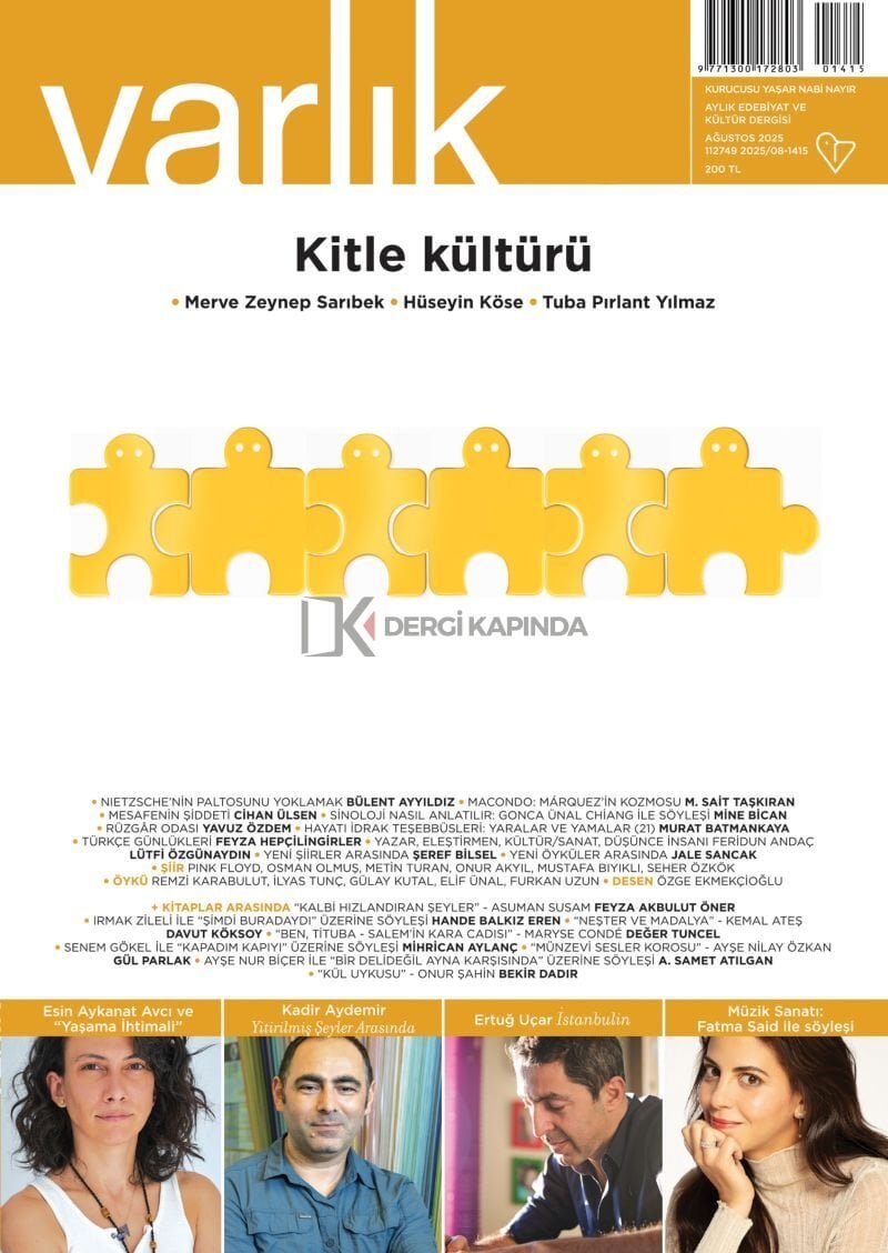 Varlık Dergisi 1415.Sayı Ağustos 2025