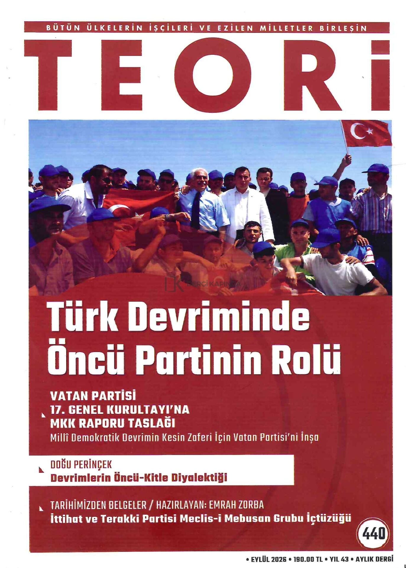 Teori Dergi 440.Sayı Eylül 2026