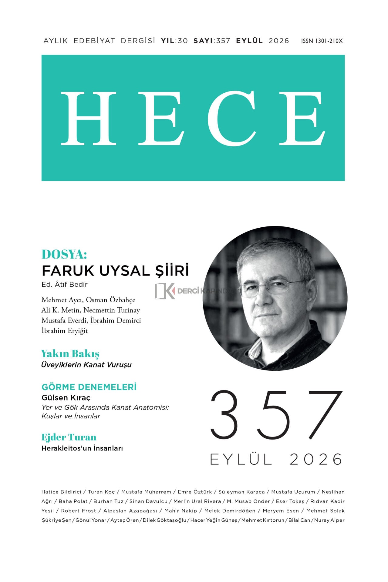 Hece Dergi 357.Sayı Eylül 2026