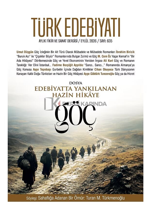 Türk Edebiyatı Dergi 635.Sayı Eylül 2026