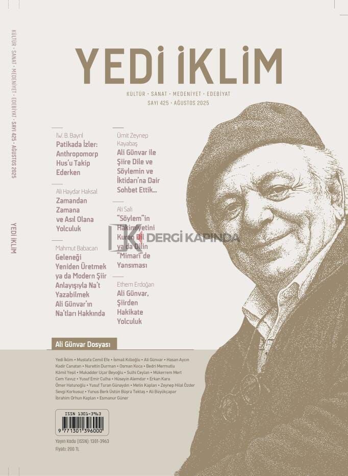 Yedi İklim Dergi 425.Sayı Ağustos 2025