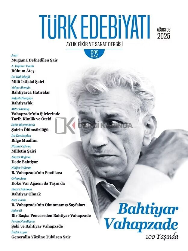 Türk Edebiyatı Dergi 622.Sayı Ağustos 2025