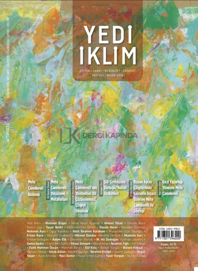 Yedi İklim Dergi 361.Sayı Nisan 2020