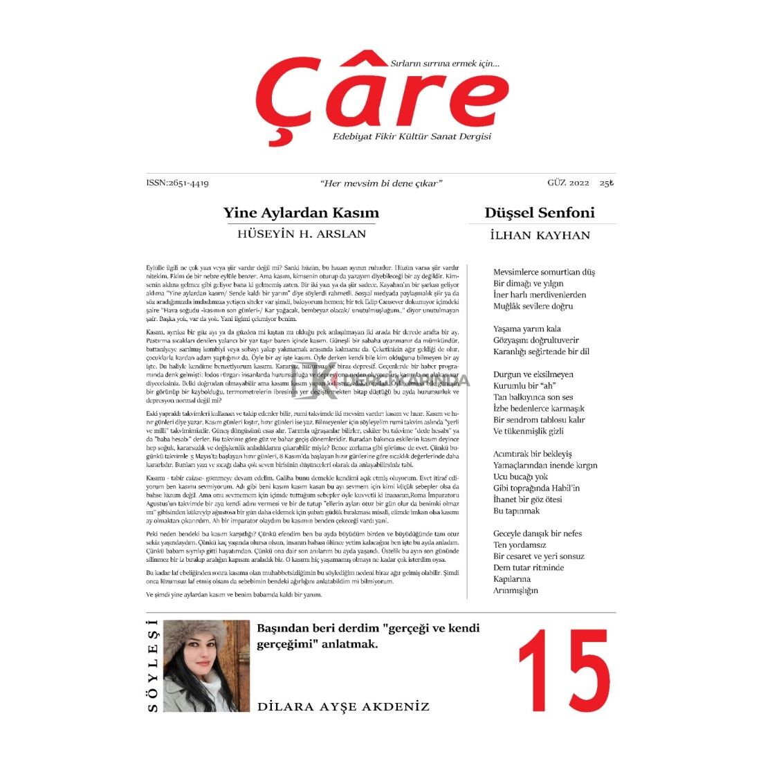 Çâre 15.Sayı Güz 2022