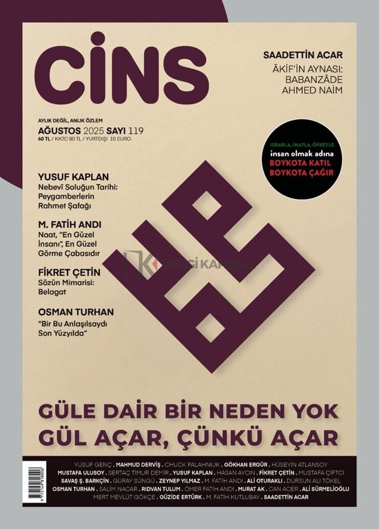 Cins Dergi 119.Sayı Ağustos 2025