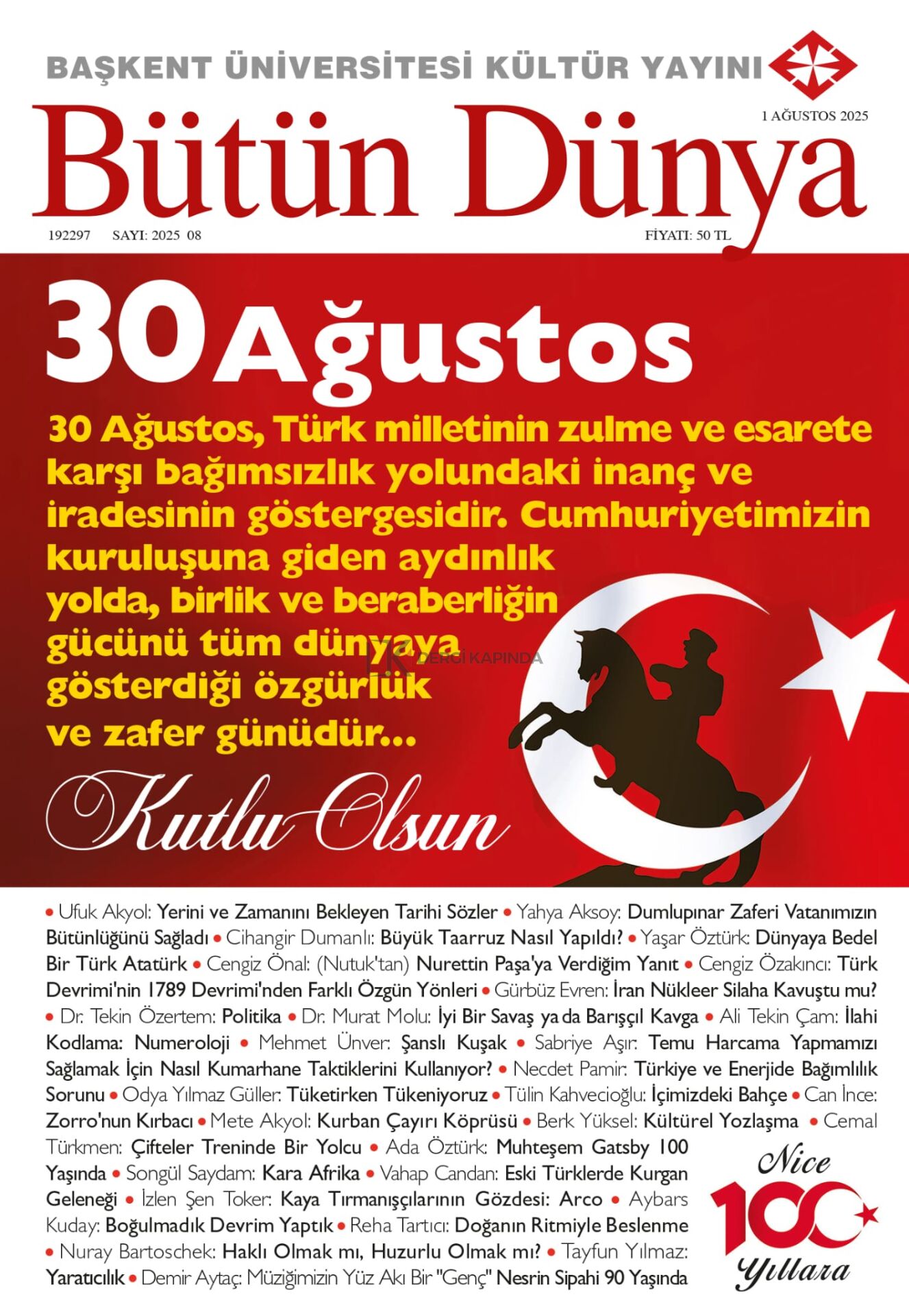Bütün Dünya Dergi Ağustos 2025
