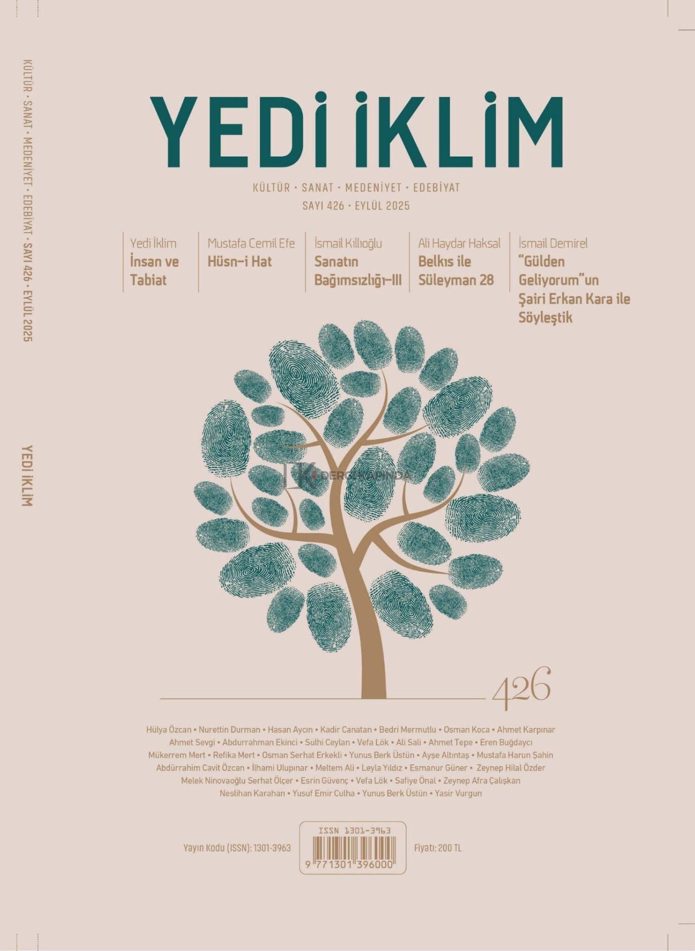 Yedi İklim Dergi 426.Sayı Eylül 2025
