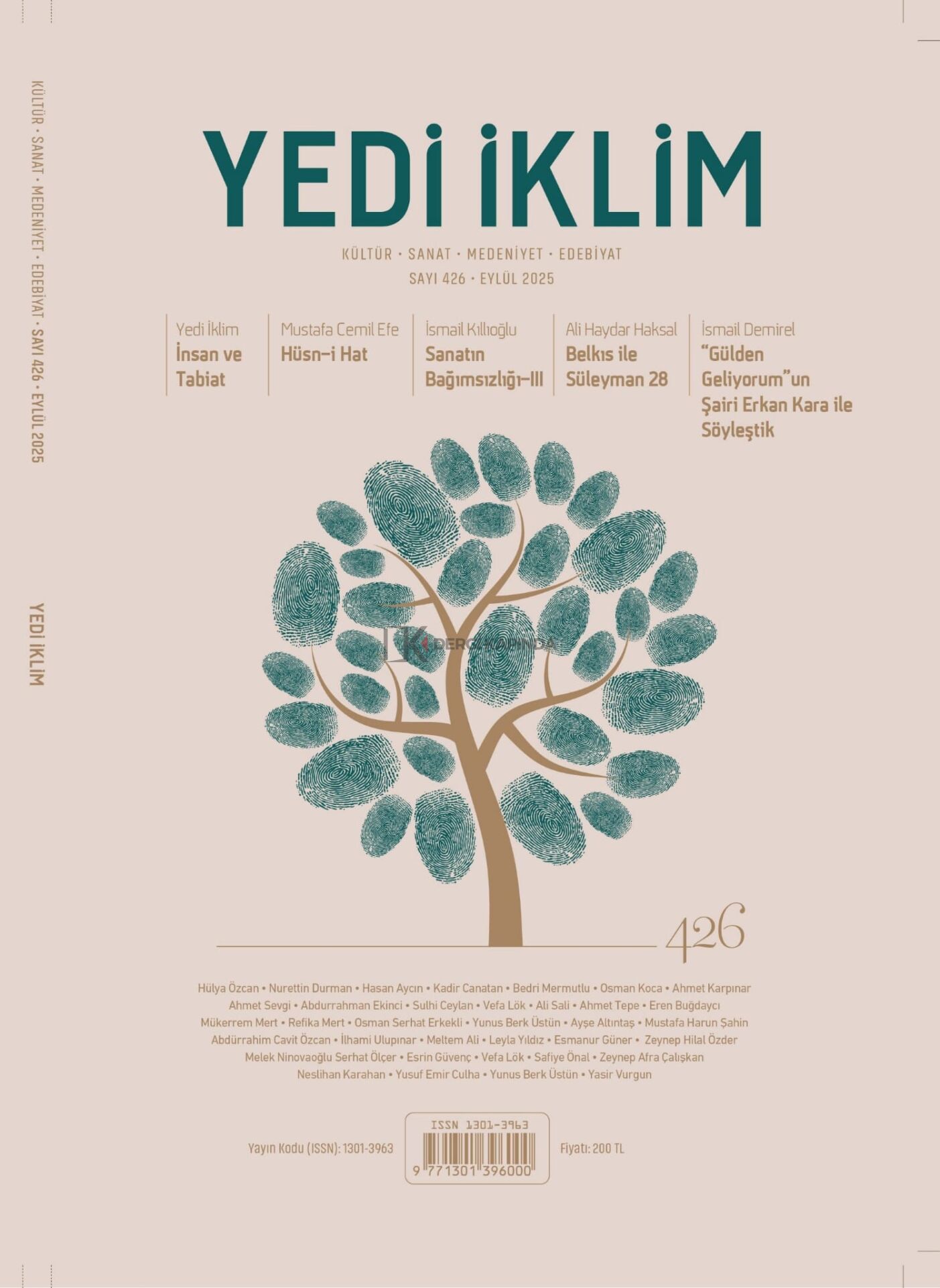 Yedi İklim Dergi 426.Sayı Eylül 2025