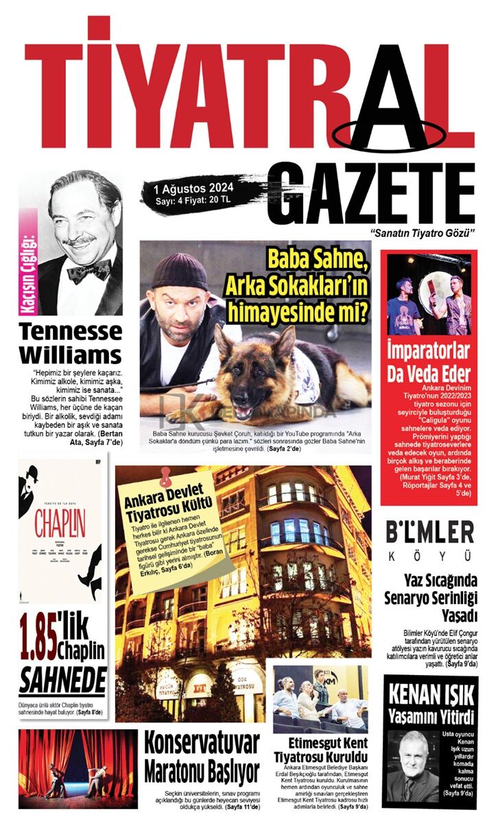 Tiyatral Gazete 4.Sayı Ağustos 2024