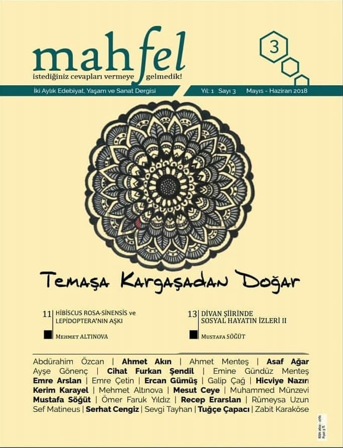 mahfel 3.Sayı Mayıs-Haziran 2018