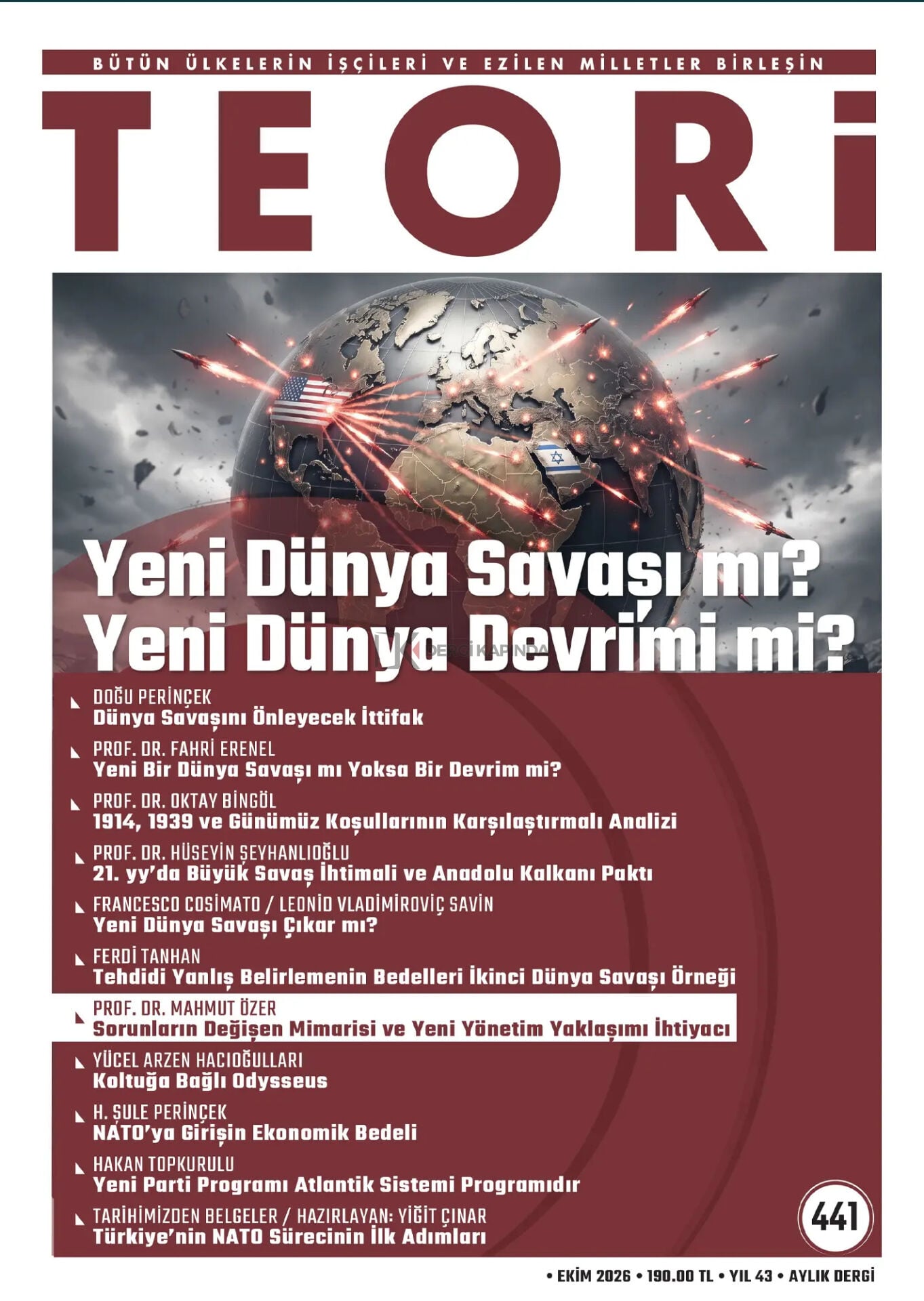 Teori Dergi 441.Sayı Ekim 2026