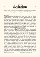 Derinden 1.Sayı Yaz 2021