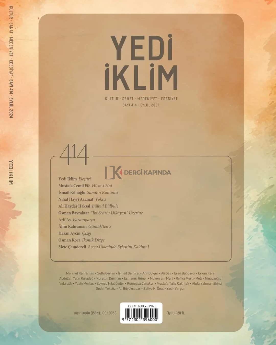Yedi İklim Dergi 414.Sayı Eylül 2024