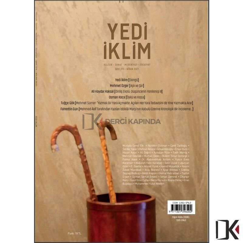 Yedi İklim 373.Sayı Nisan 2021