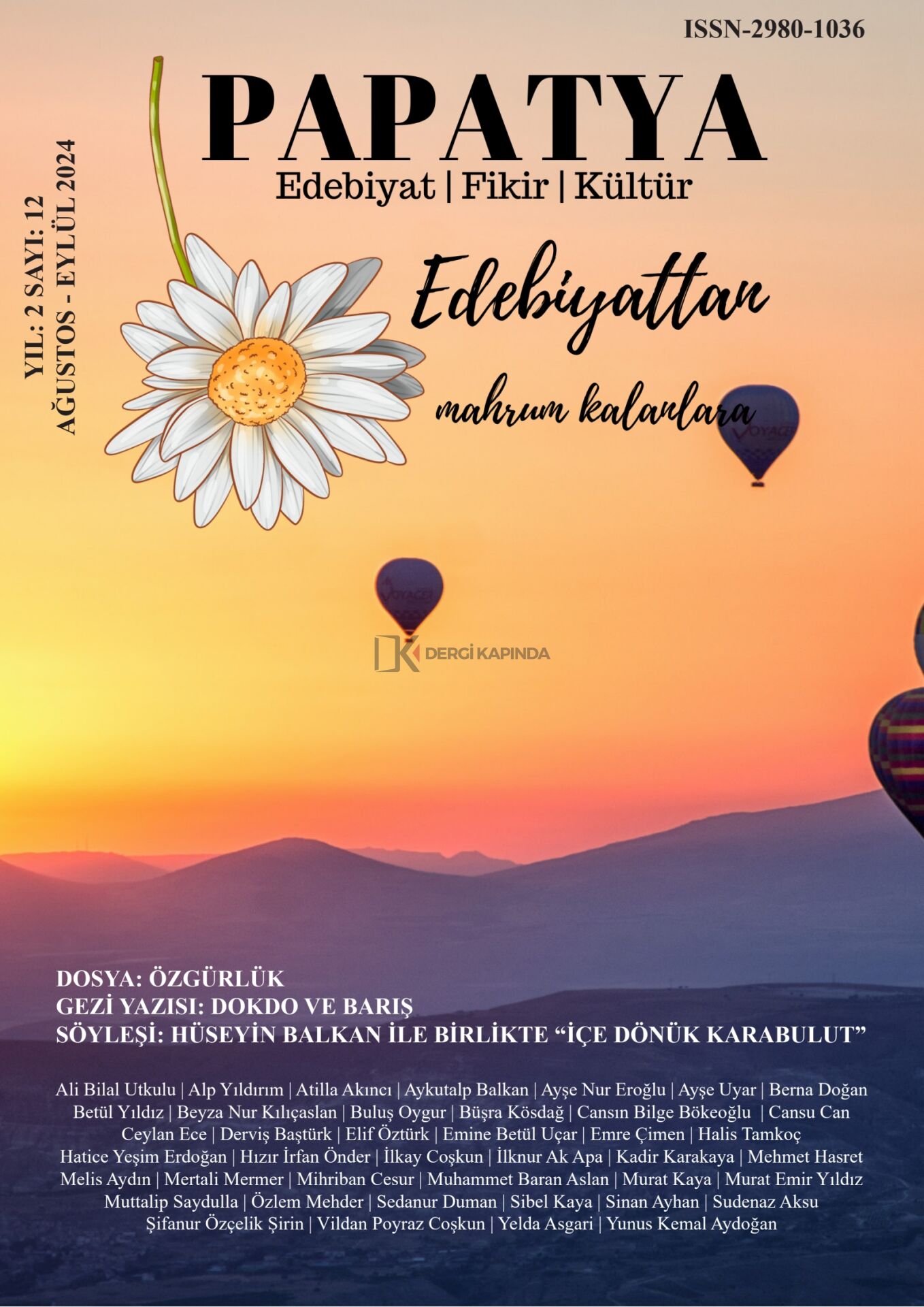 Papatya Dergi 12. Sayı Ağustos-Eylül 2024