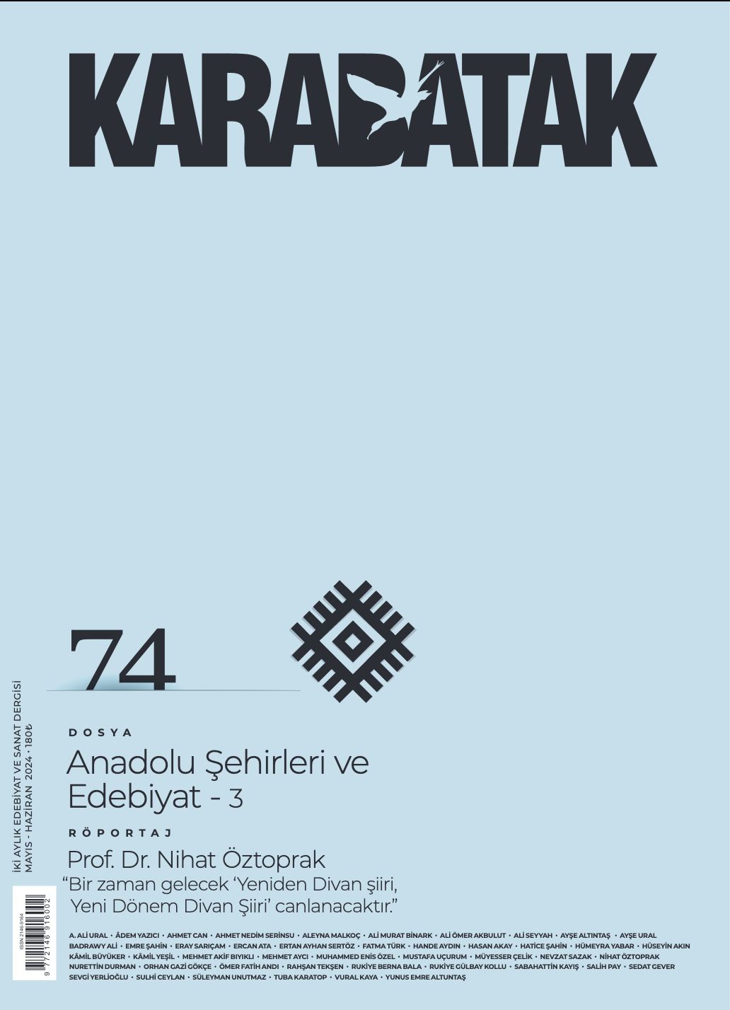 Karabatak Dergi 74.Sayı Mayıs-Haziran 2024