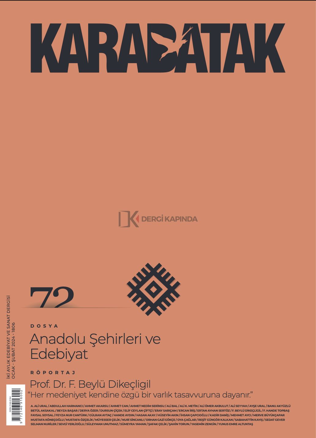 Karabatak Dergi 72.Sayı Ocak-Şubat 2024
